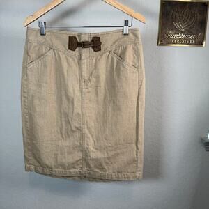 Women's Lauren Jeans Co. Ralph Lauren Tan‎ A-Line Skirt Size 10